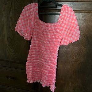 Pink gingham Vici dress size small